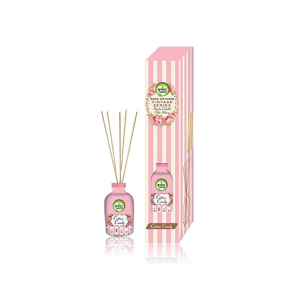 10901834 - Green World Reed Diffuser  Vintage  40 ml - Cotton Candy